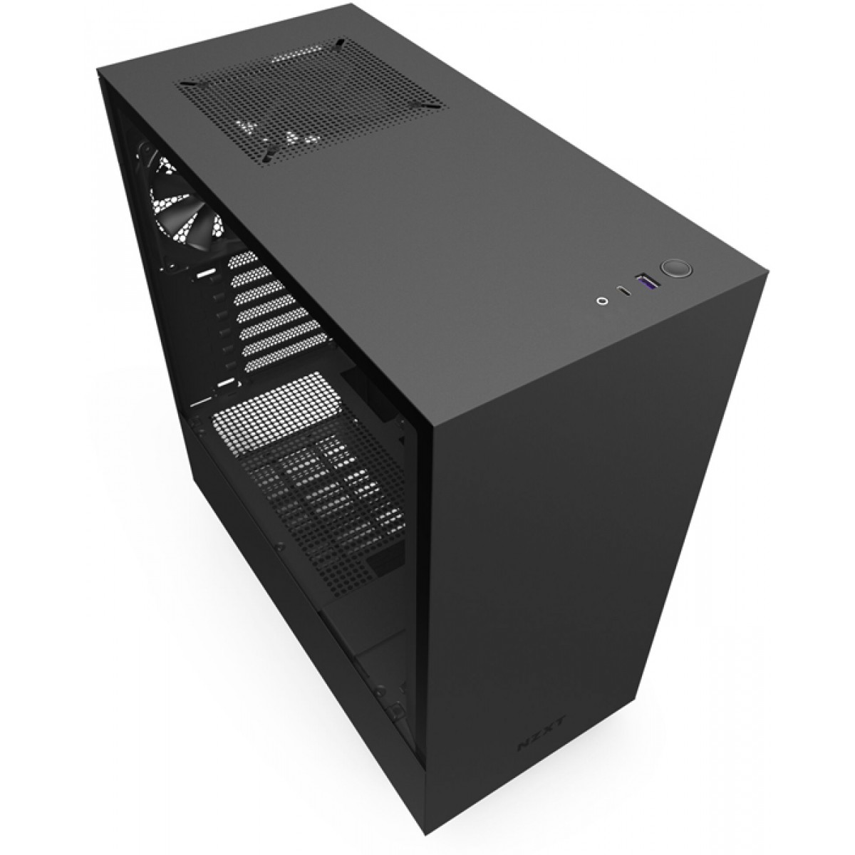Gabinete Gamer NZXT H510, Mid Tower, Vidro Temperado, Black, Sem Fonte, Com 2 Fans, CA-H510B-B1