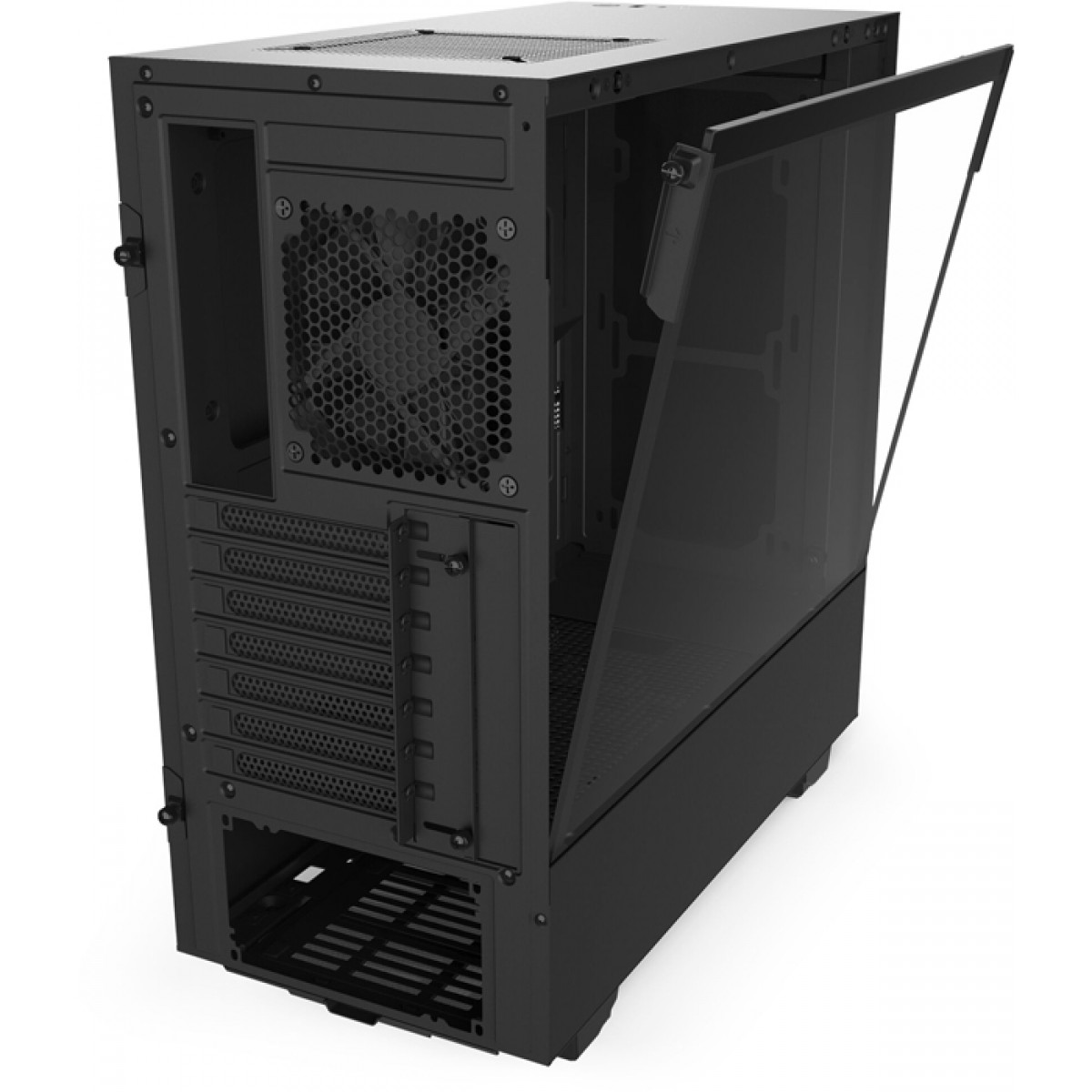 Gabinete Gamer NZXT H510, Mid Tower, Vidro Temperado, Black, Sem Fonte, Com 2 Fans, CA-H510B-B1