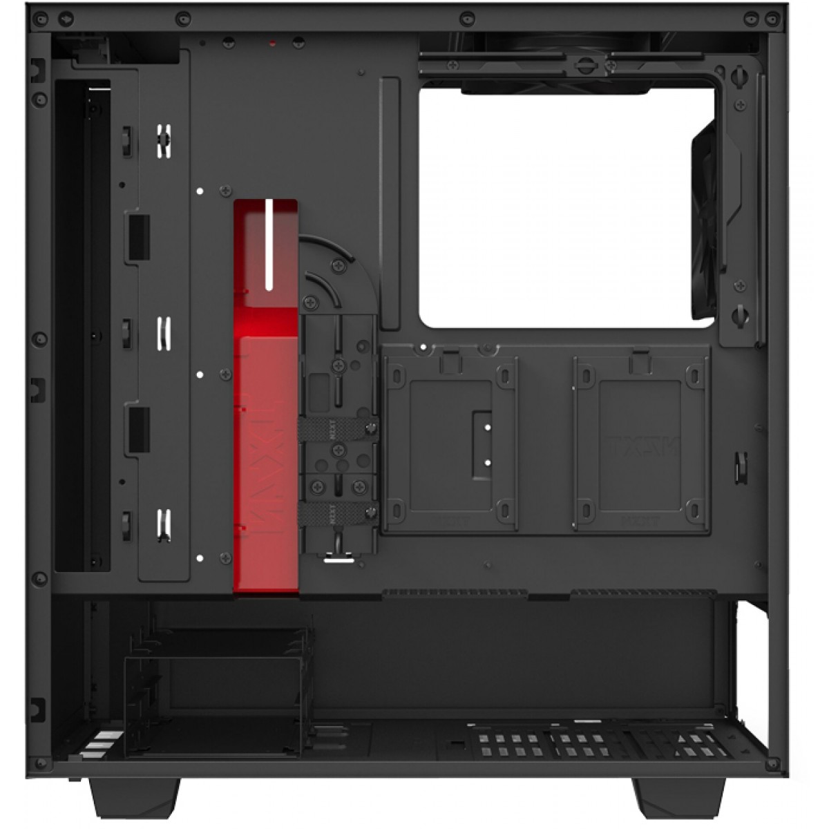 Gabinete Gamer NZXT H510, Mid Tower, Vidro Temperado, Red, Sem Fonte, Com 2 Fans, CA-H510B-BR