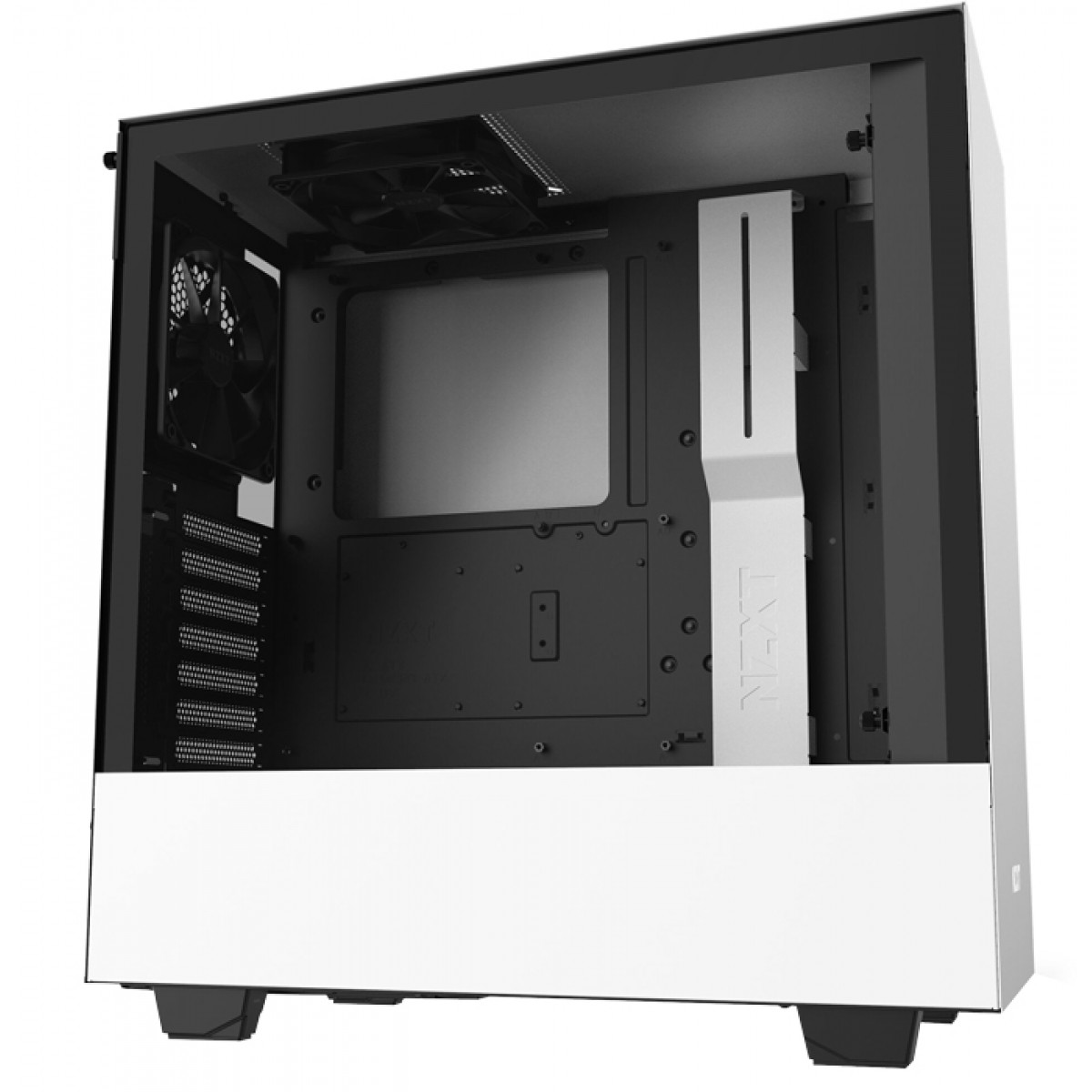 Gabinete Gamer NZXT H510, Mid Tower, Com 2 Fans, Vidro Temperado, White, Sem Fonte, CA-H510B-W1