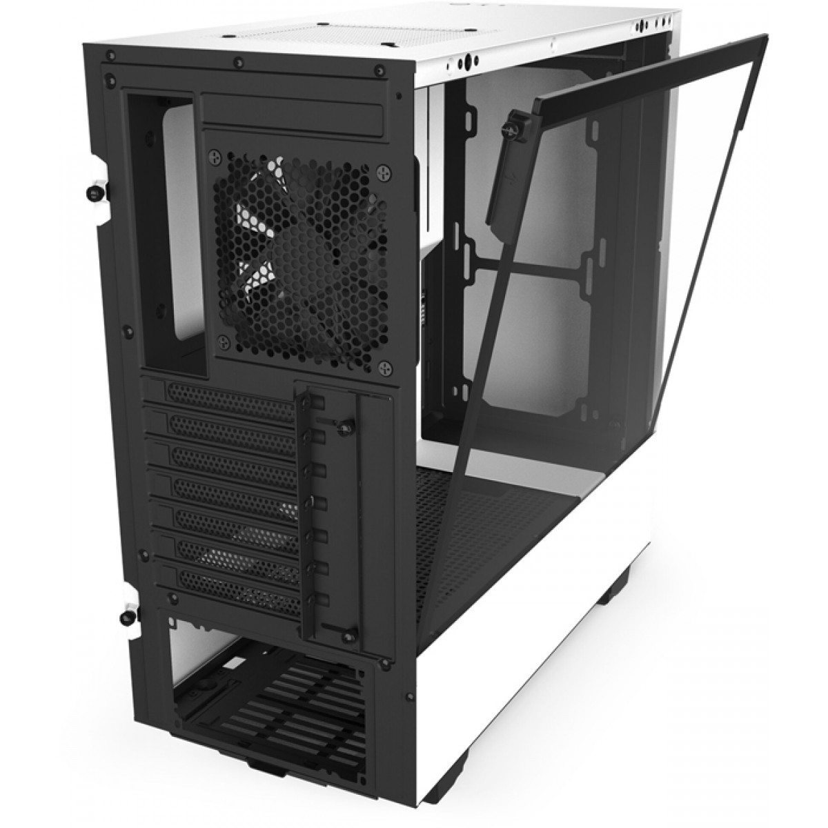 Gabinete Gamer NZXT H510, Mid Tower, Com 2 Fans, Vidro Temperado, White, Sem Fonte, CA-H510B-W1