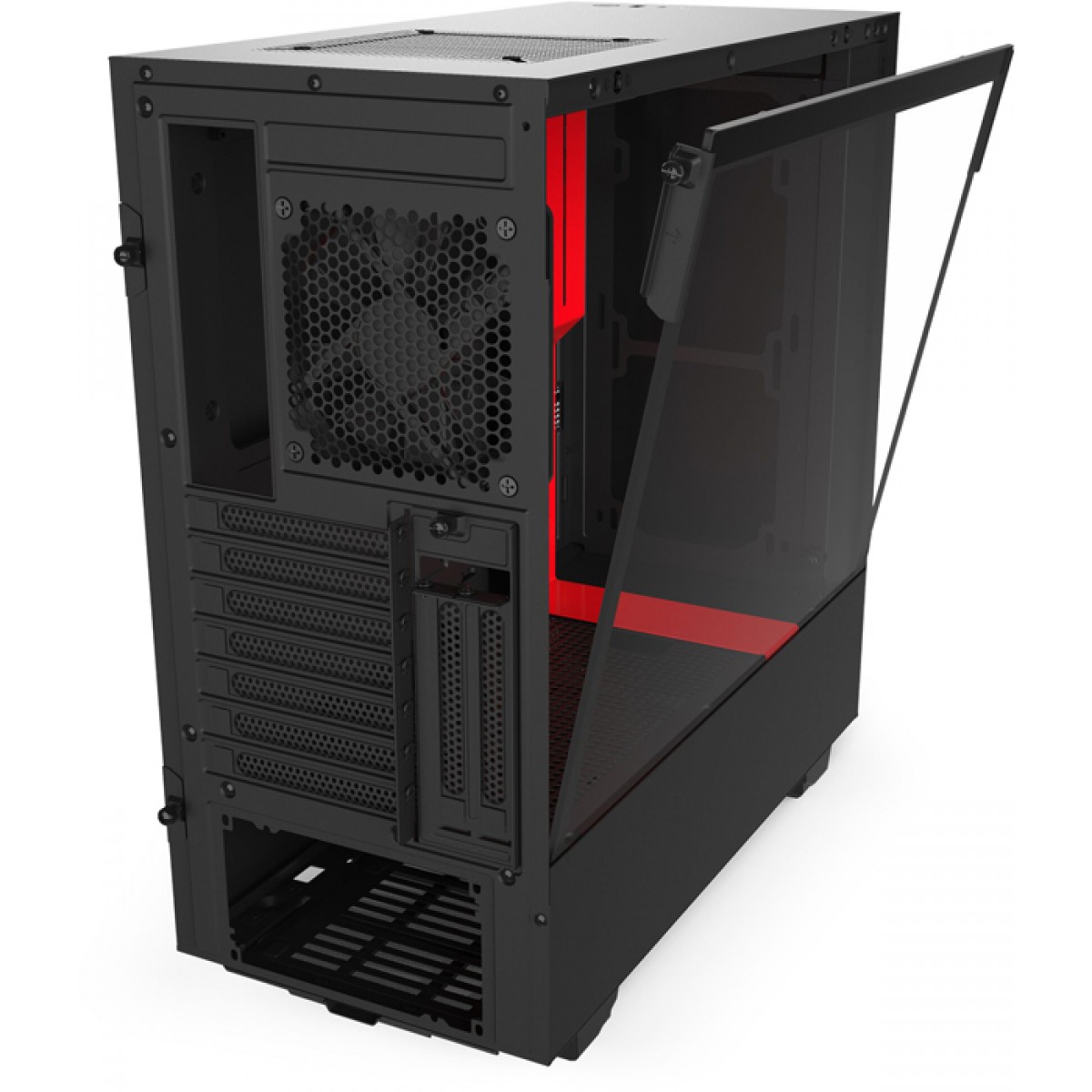 Gabinete Gamer NZXT H510i, Mid Tower, Vidro Temperado, Red, Sem Fonte, Com 2 Fans, CA-H510I-BR