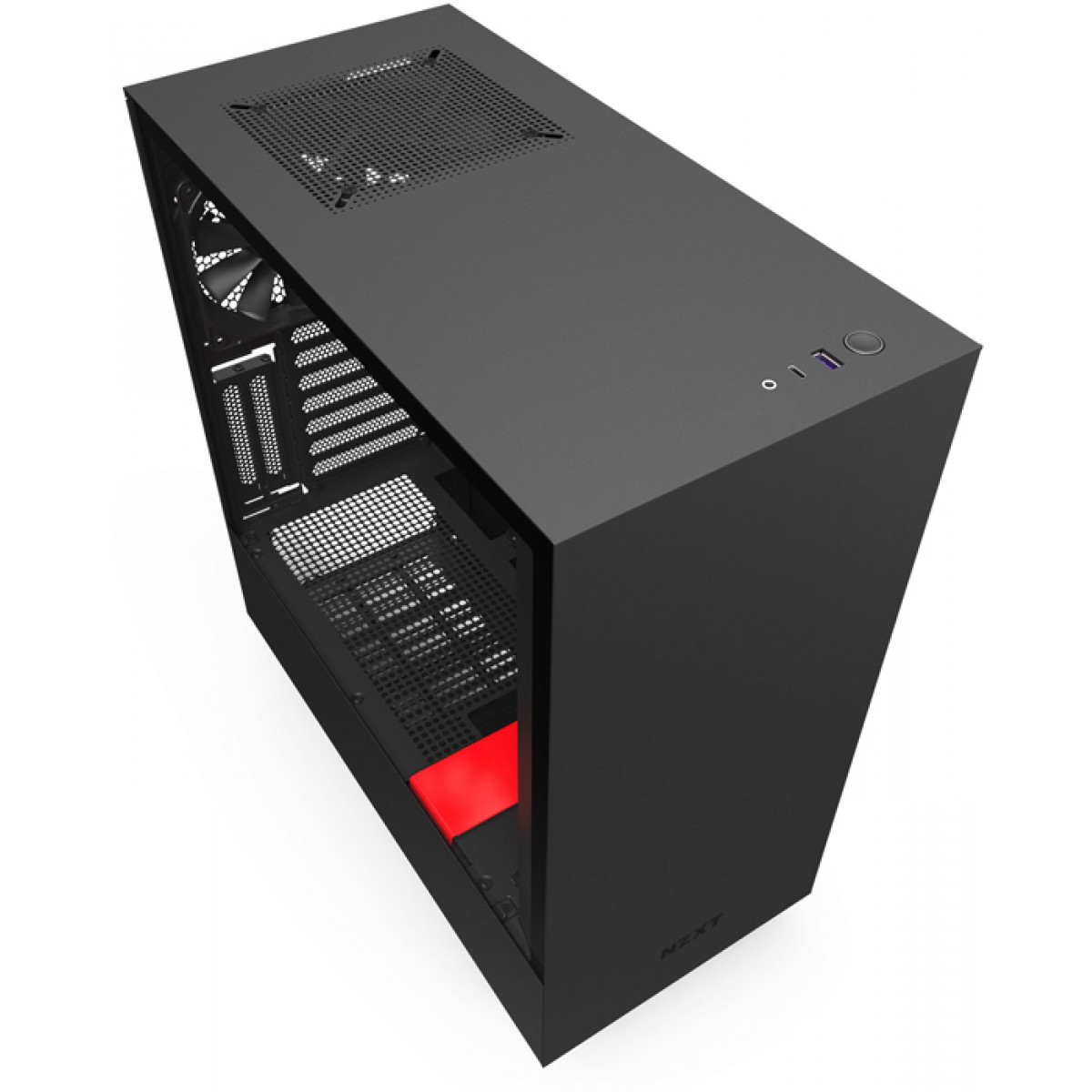 Gabinete Gamer NZXT H510i, Mid Tower, Vidro Temperado, Red, Sem Fonte, Com 2 Fans, CA-H510I-BR