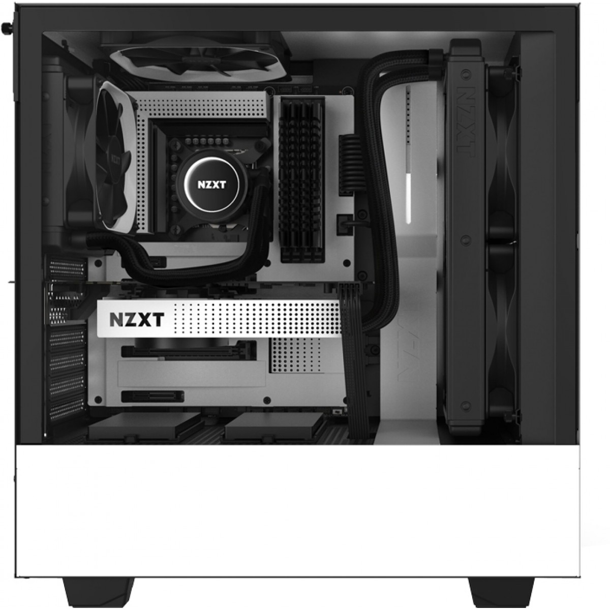 Gabinete Gamer NZXT H510i, Mid Tower, Vidro Temperado, White, Sem Fonte, Com 2 Fans, CA-H510I-W1