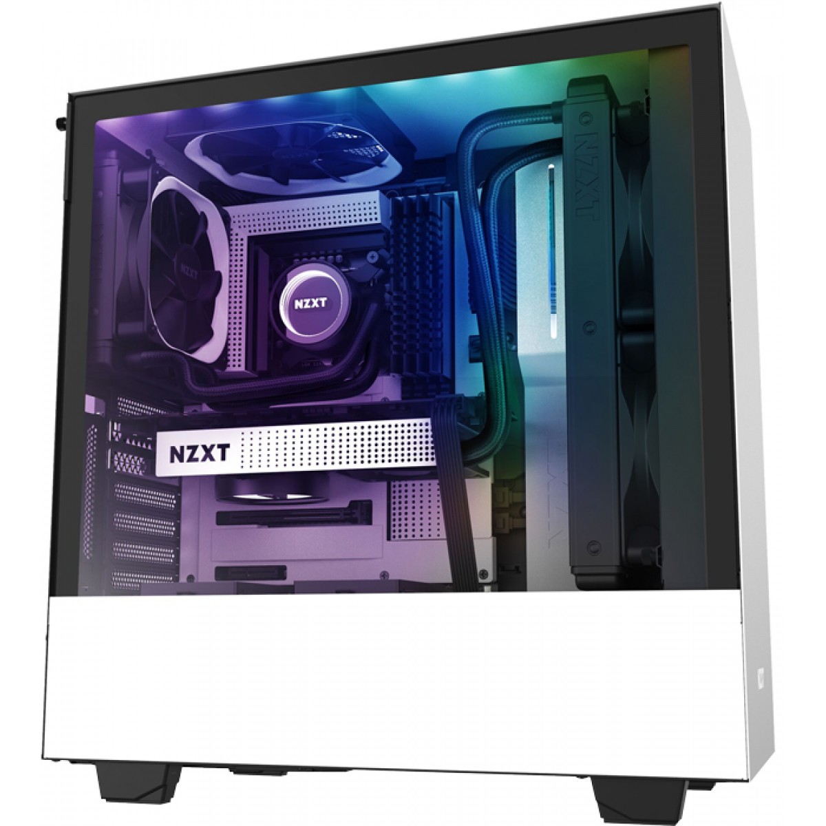 Gabinete Gamer NZXT H510i, Mid Tower, Vidro Temperado, White, Sem Fonte, Com 2 Fans, CA-H510I-W1