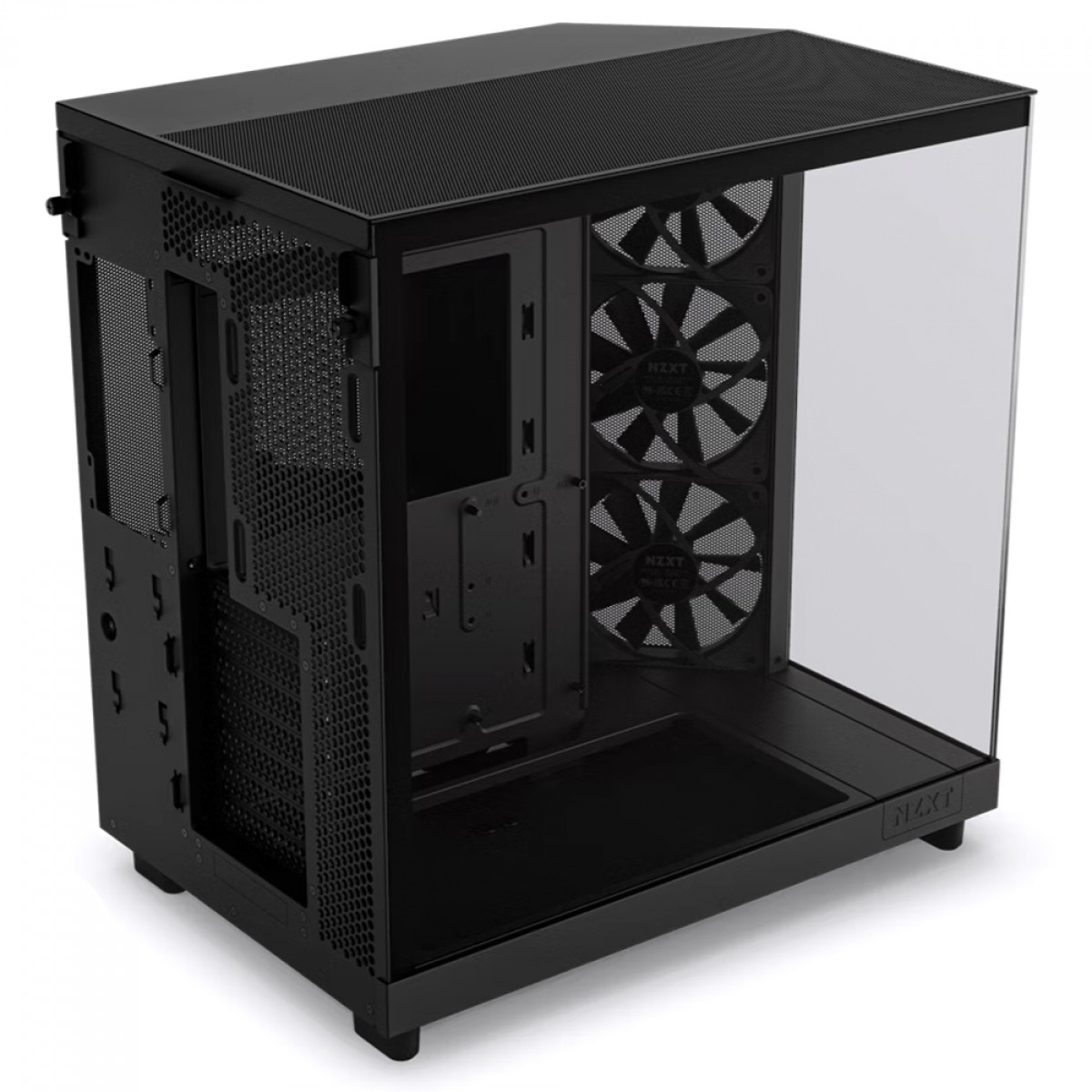 Gabinete Gamer NZXT H6 Flow, Mid Tower, Vidro Temperado, Black, ATX, Sem Fonte, 3 Fans, CC-H61FB-01