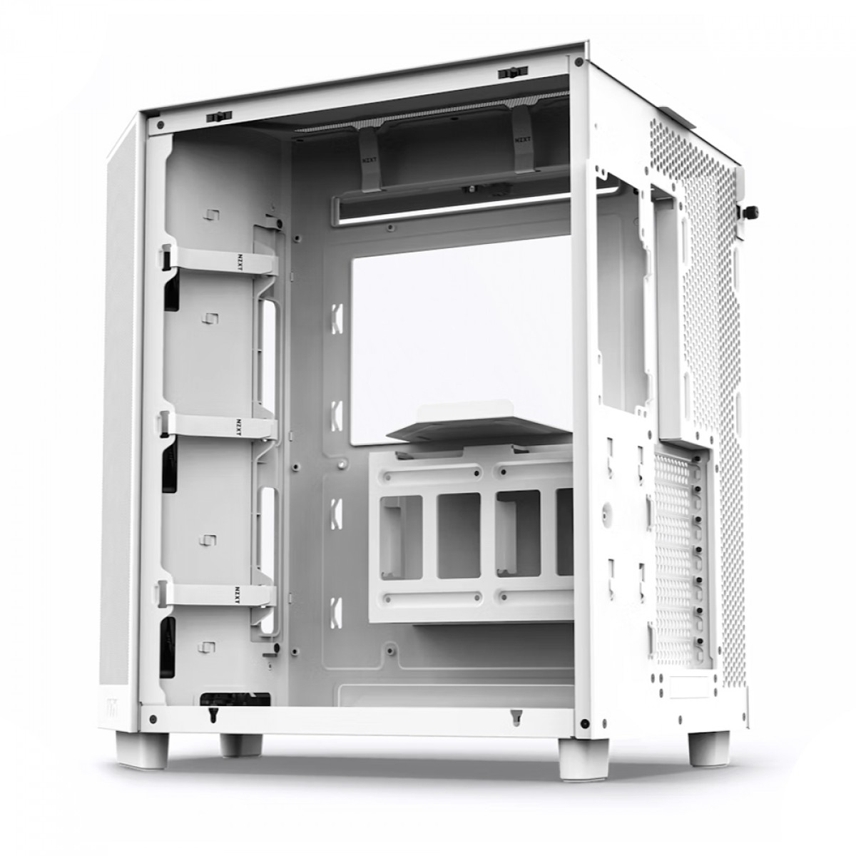 Gabinete Gamer NZXT H6 Flow, Mid Tower, Vidro Temperado, White, ATX, Sem Fonte, 3 Fans, CC-H61FW-01