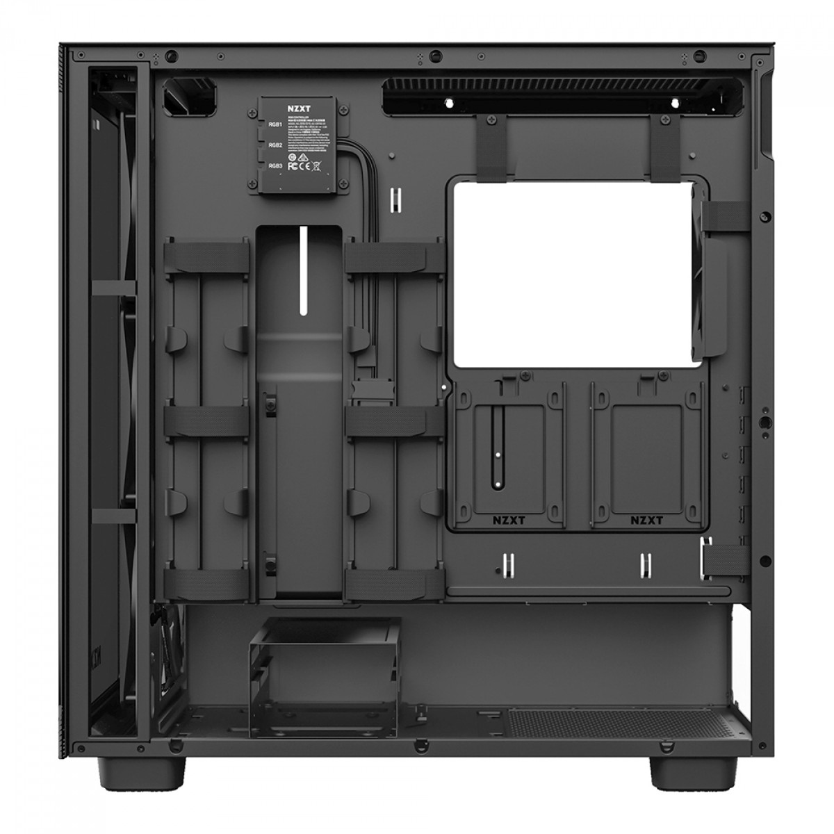 Gabinete Gamer NZXT H7 Elite, Mid Tower, Vidro Temperado, ATX, Black, Sem Fonte, Com 4 Fans, CM-H71EB-02