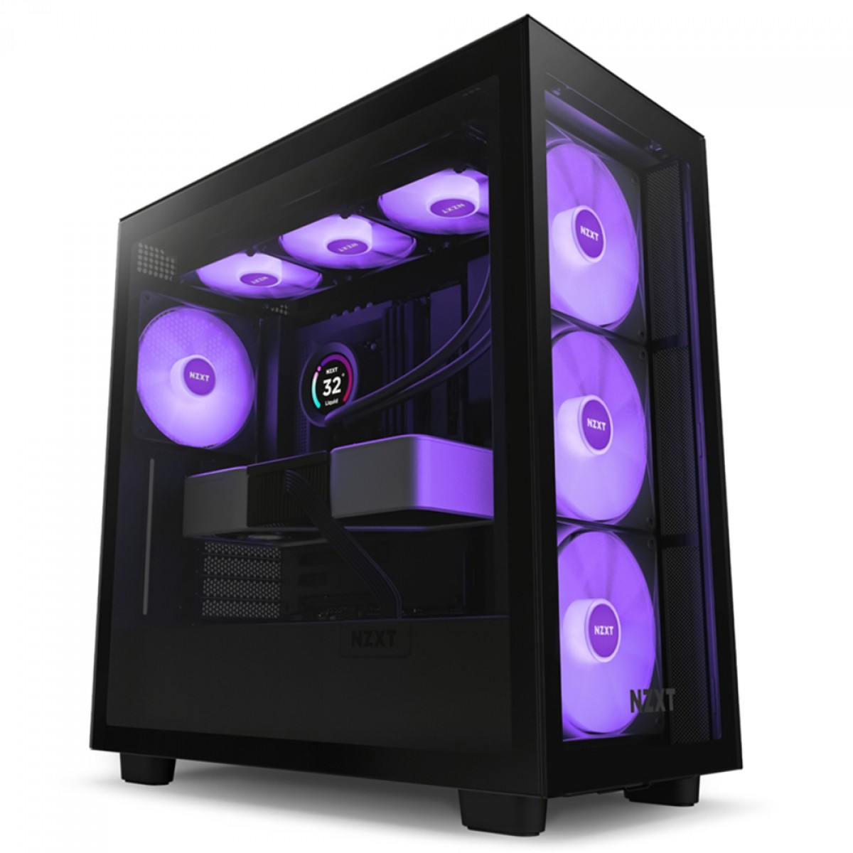 Gabinete Gamer NZXT H7 Elite, Mid Tower, Vidro Temperado, ATX, Black, Sem Fonte, Com 4 Fans, CM-H71EB-02