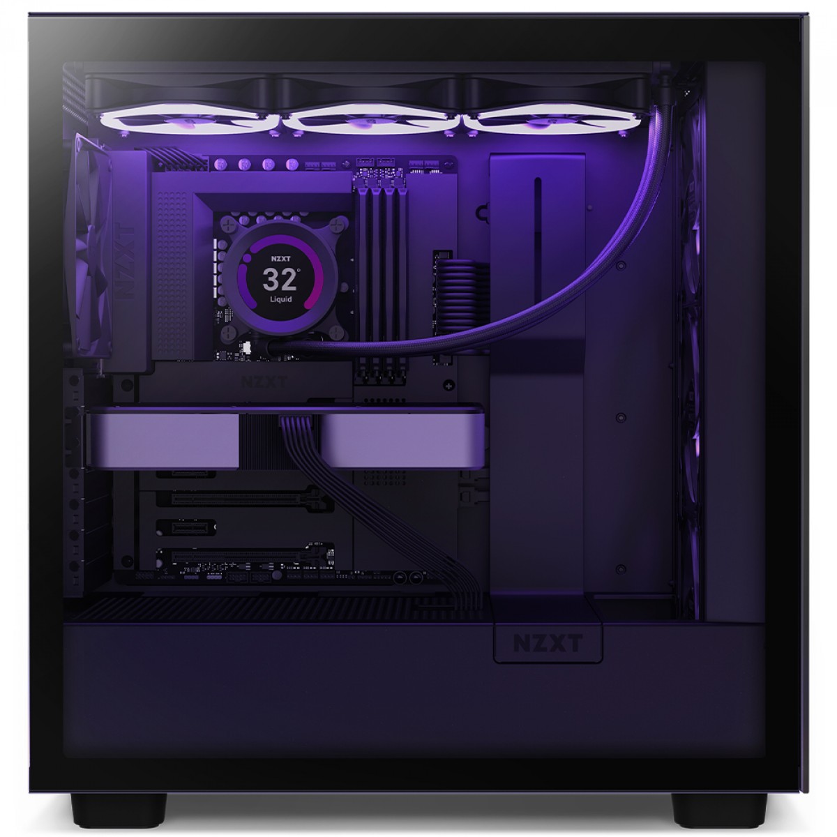 Gabinete Gamer NZXT H7 Elite Mid Tower, Vidro Temperado, Black, ATX, Sem Fonte, 4 Fans, CM-H71EB-01