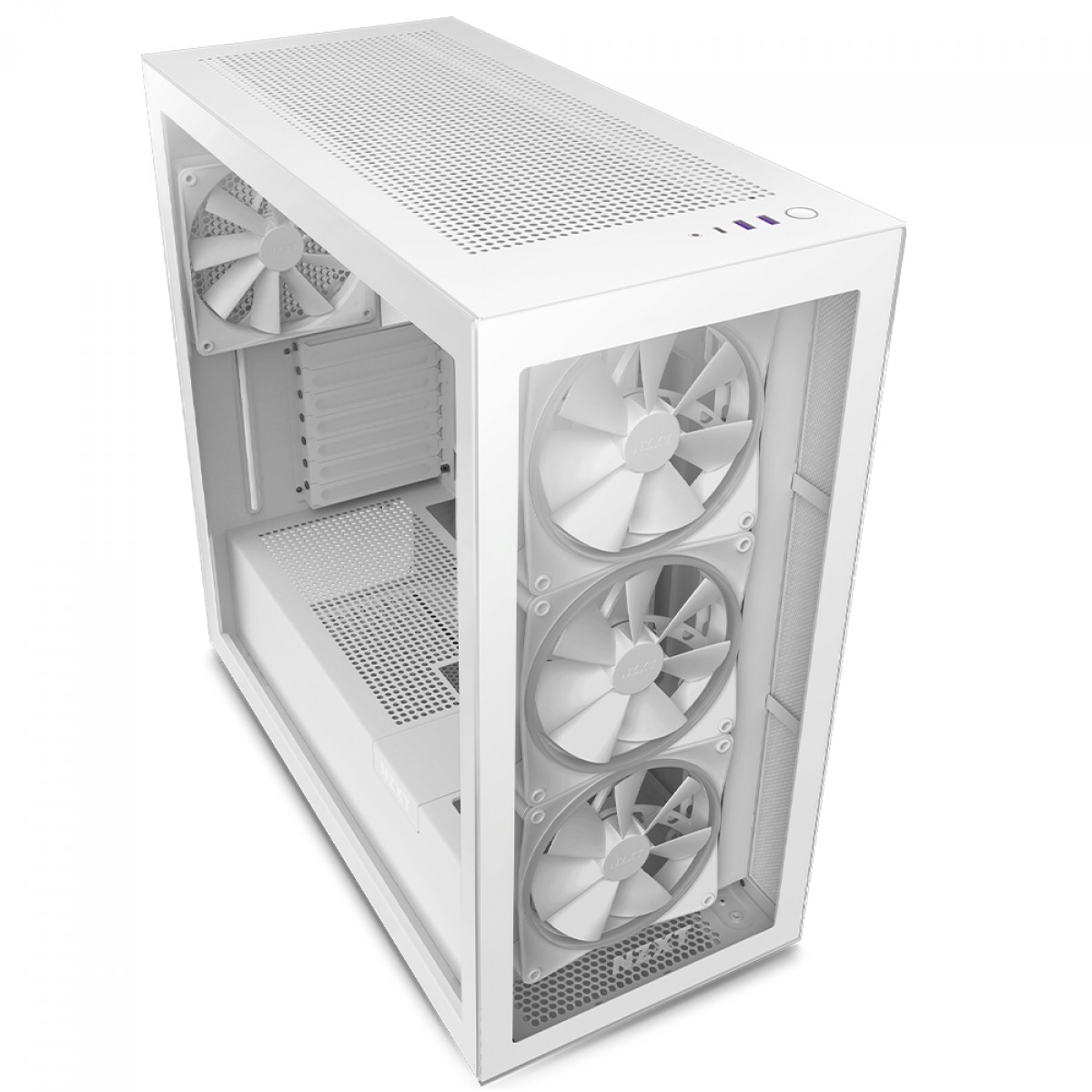 Gabinete Gamer NZXT H7 Elite Mid Tower, Vidro Temperado, White, ATX, Sem Fonte, 4 Fans, CM-H71EW-01