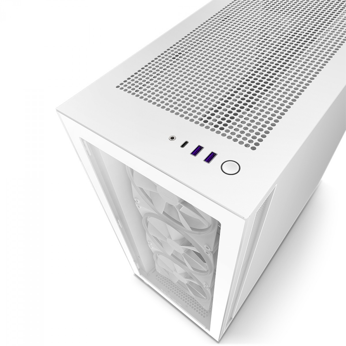 Gabinete Gamer NZXT H7 Elite Mid Tower, Vidro Temperado, White, ATX, Sem Fonte, 4 Fans, CM-H71EW-01