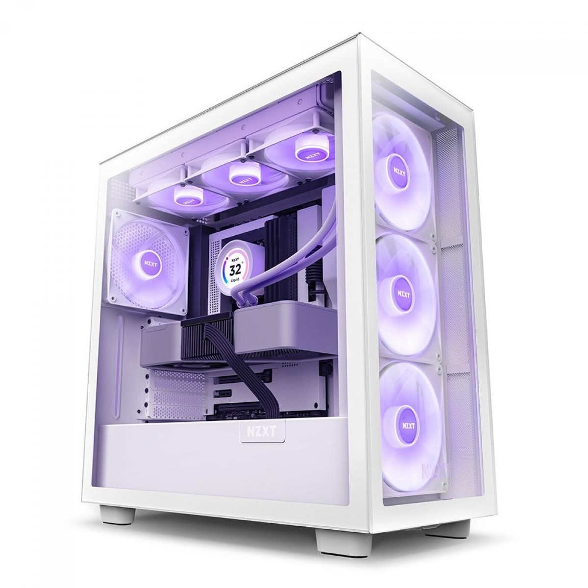 Gabinete Gamer NZXT H7 Elite Mid Tower, Vidro Temperado, White, ATX, Sem Fonte, 4 Fans, CM-H71EW-02