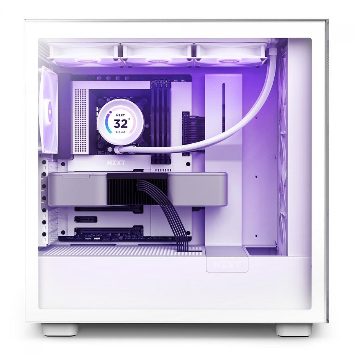 Gabinete Gamer NZXT H7 Elite Mid Tower, Vidro Temperado, White, ATX, Sem Fonte, 4 Fans, CM-H71EW-02