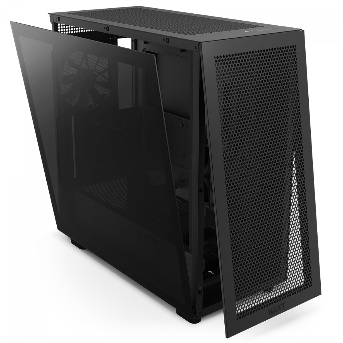 Gabinete Gamer NZXT H7 Flow Mid Tower, Vidro Temperado, Black, ATX, Sem Fonte, 2 Fans, CM-H71FB-01