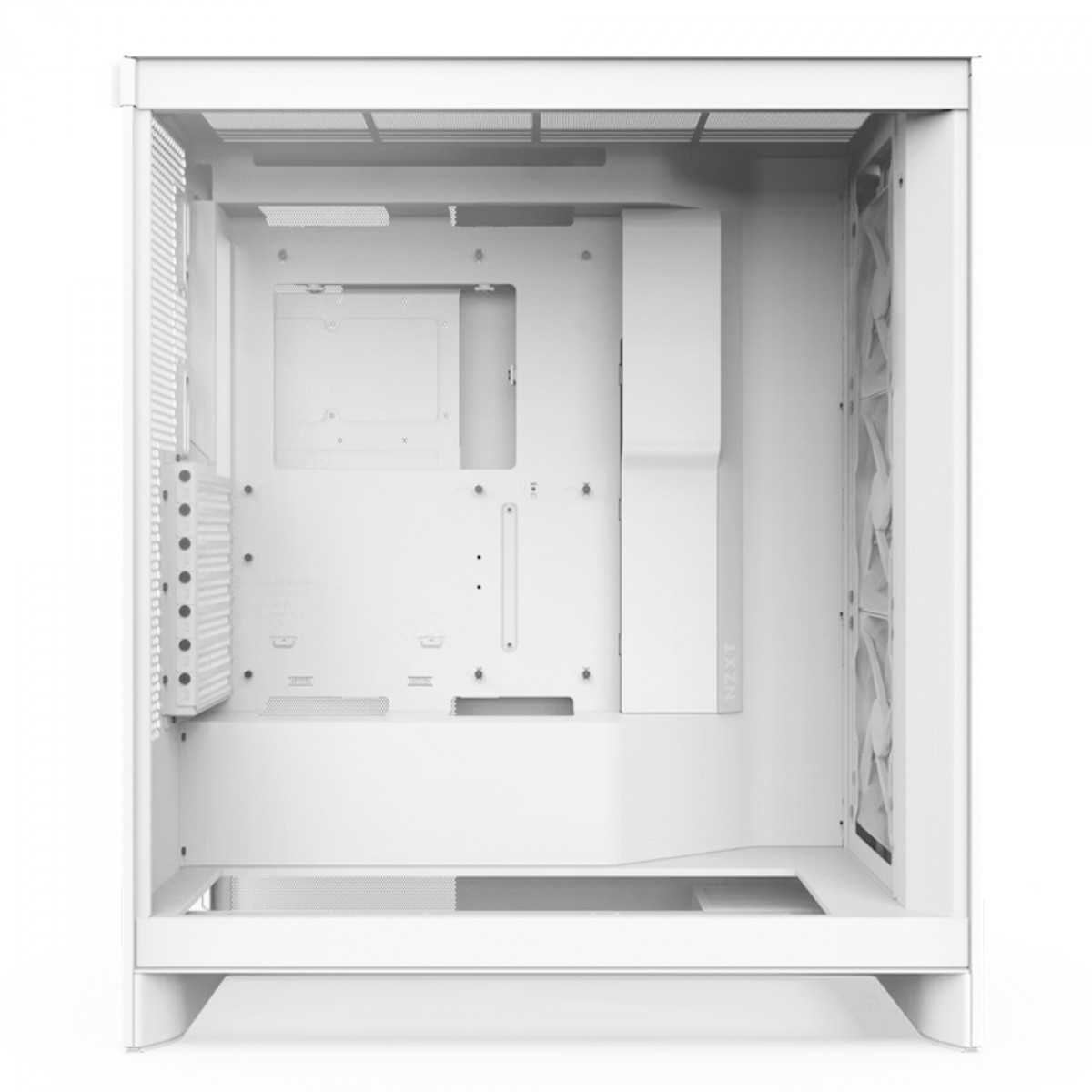 Gabinete Gamer NZXT H7 Flow, Mid Tower, Vidro Temperado, E-ATX, Branco, Sem Fonte, Com 3 Fans, CM-H72FW-01