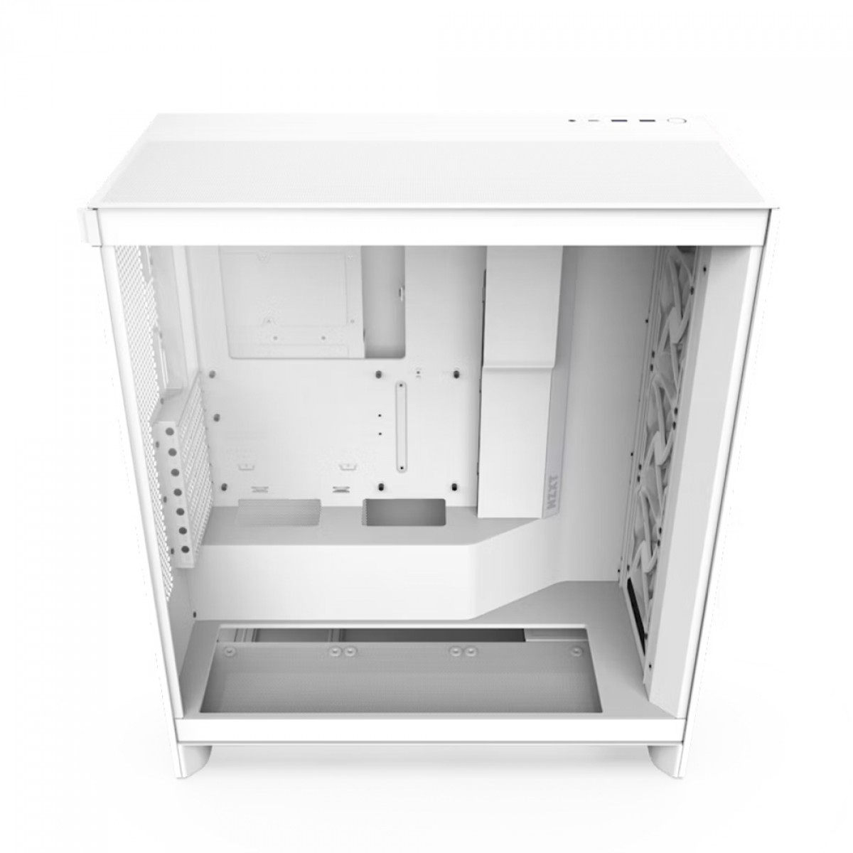 Gabinete Gamer NZXT H7 Flow, Mid Tower, Vidro Temperado, E-ATX, Branco, Sem Fonte, Com 3 Fans, CM-H72FW-01