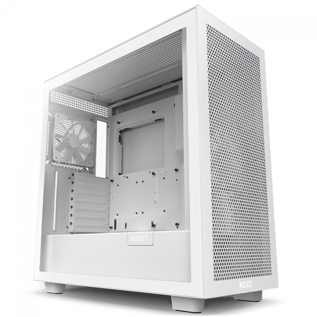 Gabinete Gamer NZXT H7 Flow Mid Tower, Vidro Temperado, White, ATX, Sem Fonte, 2 Fans, CM-H71FW-01