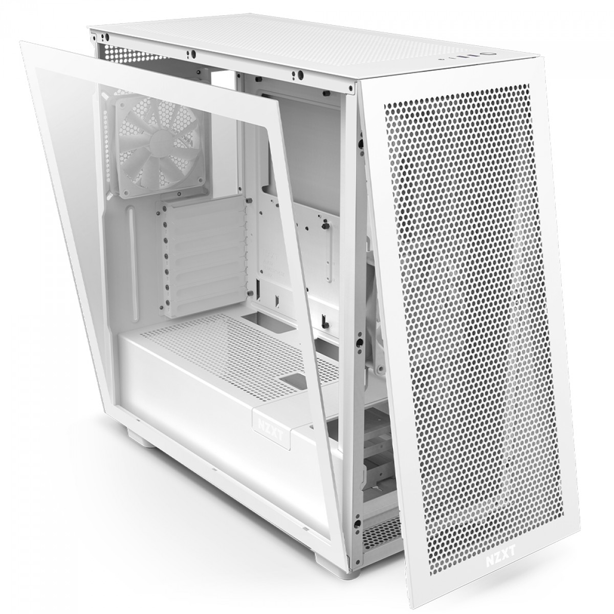 Gabinete Gamer NZXT H7 Flow Mid Tower, Vidro Temperado, White, ATX, Sem Fonte, 2 Fans, CM-H71FW-01