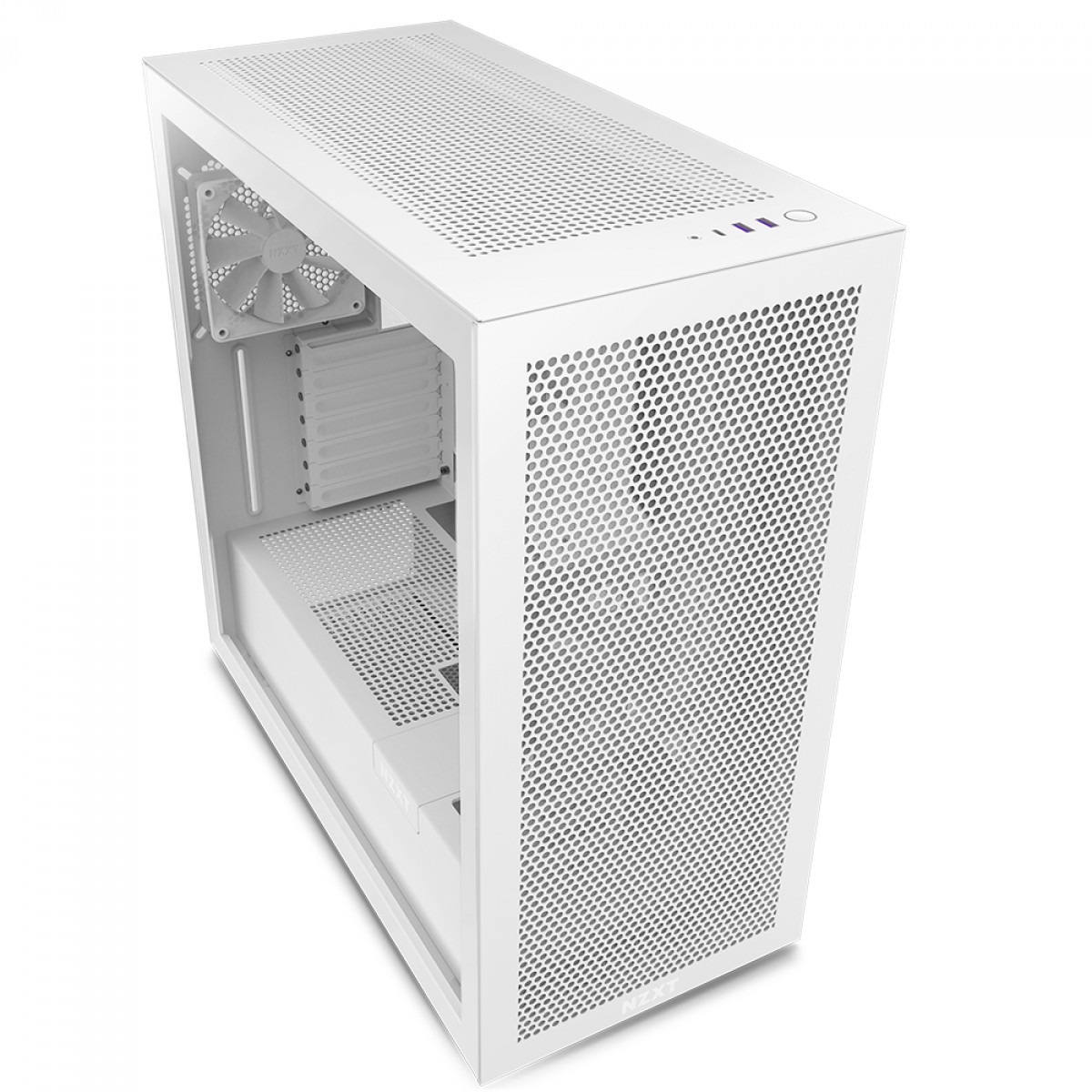 Gabinete Gamer NZXT H7 Flow Mid Tower, Vidro Temperado, White, ATX, Sem Fonte, 2 Fans, CM-H71FW-01