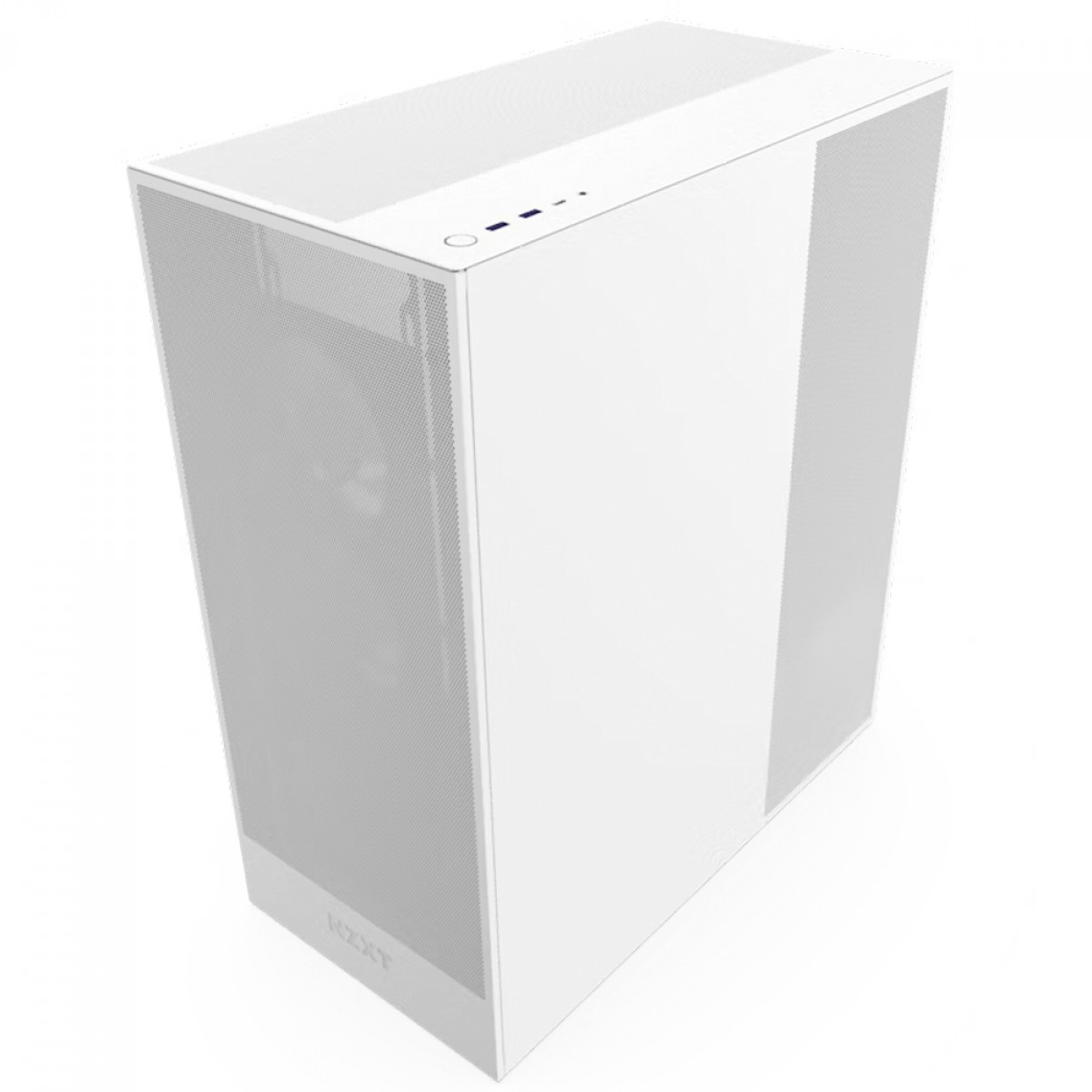 Gabinete Gamer NZXT H7 Flow RGB, Mid Tower, Vidro Temperado, E-ATX, Branco, Sem Fonte, Com 3 Fans, CM-H72FW-R1 