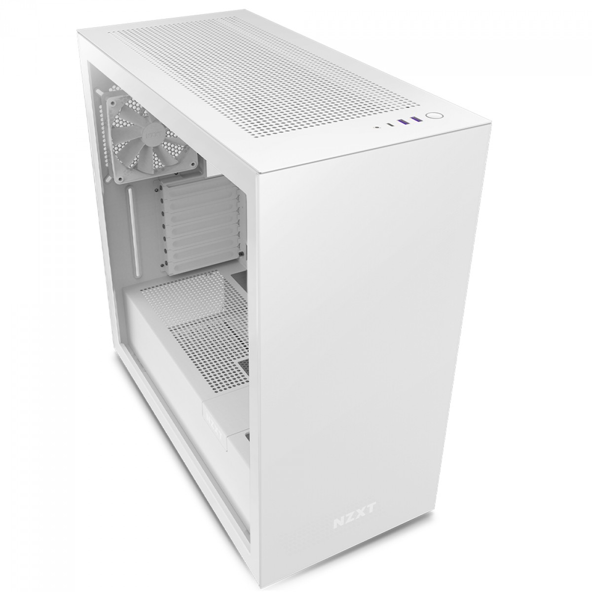Gabinete Gamer NZXT H7 Mid Tower, Vidro Temperado, White, ATX, Sem Fonte, 2 Fans, CM-H71BW-01