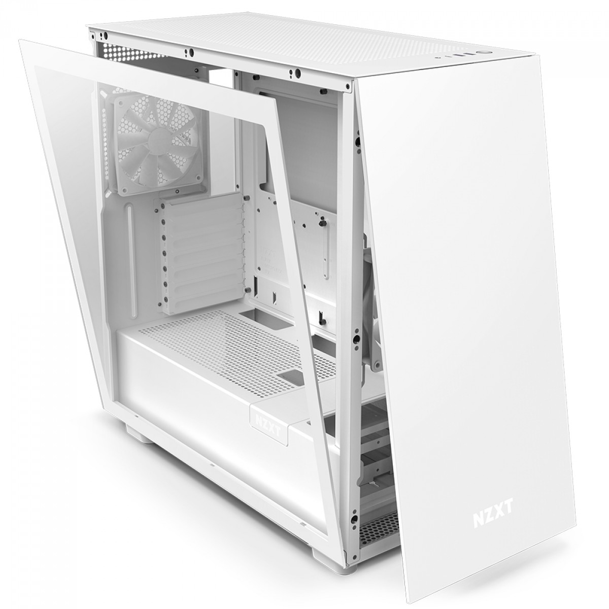 Gabinete Gamer NZXT H7 Mid Tower, Vidro Temperado, White, ATX, Sem Fonte, 2 Fans, CM-H71BW-01