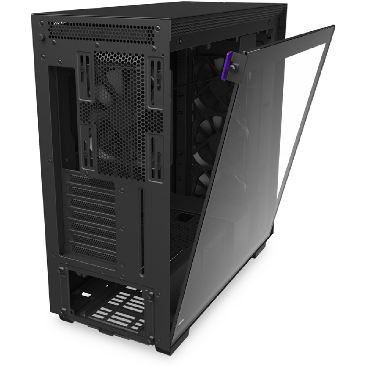 Gabinete Gamer NZXT H710, Mid Tower, Vidro Temperado, Black, CA-H710B-B1, Sem Fonte, Com 4 Fans