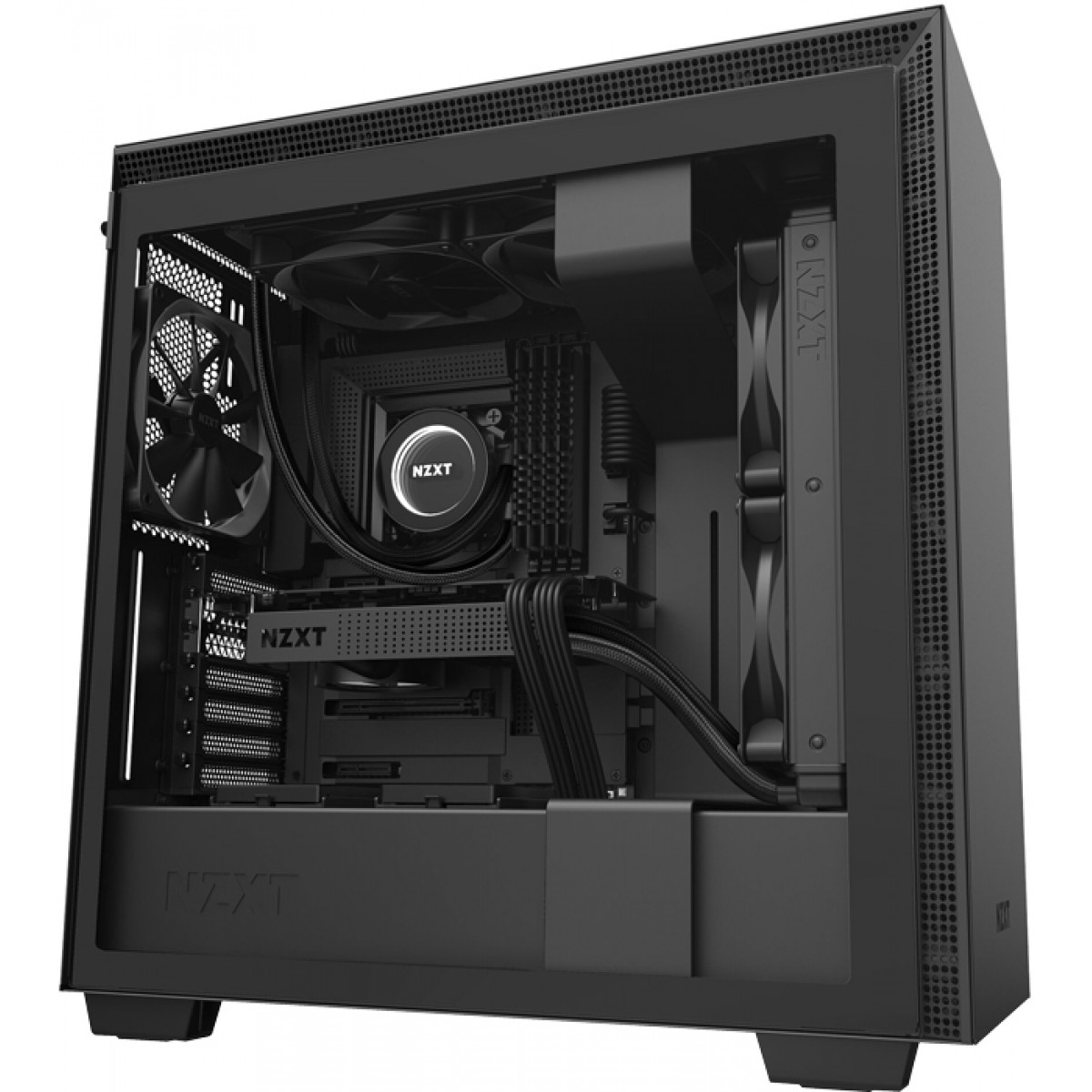 Gabinete Gamer NZXT H710, Mid Tower, Vidro Temperado, Black, CA-H710B-B1, Sem Fonte, Com 4 Fans