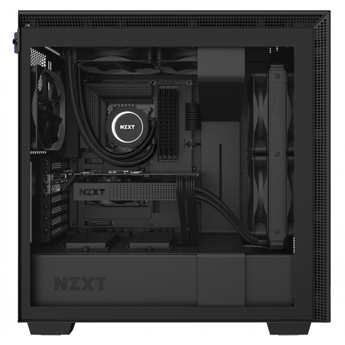 Gabinete Gamer NZXT H710, Mid Tower, Vidro Temperado, Black, CA-H710B-B1, Sem Fonte, Com 4 Fans