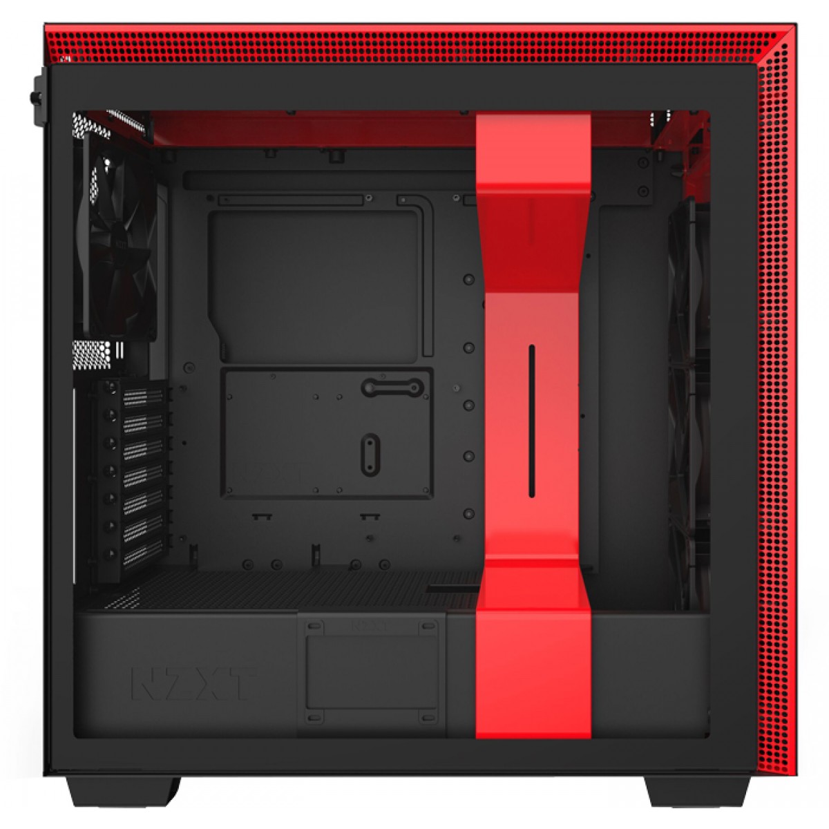 Gabinete Gamer NZXT, H710, Mid Tower, Vidro Temperado, Red, Sem Fonte, Com 4 Fans