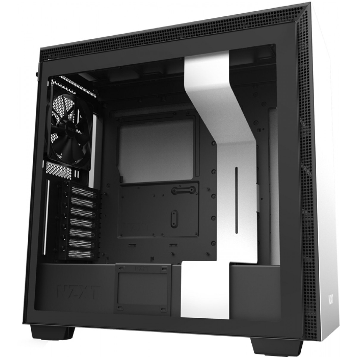Gabinete Gamer NZXT H710, Mid Tower, Vidro Temperado, White, CA-H710B-W1, Sem Fonte, Com 4 Fans