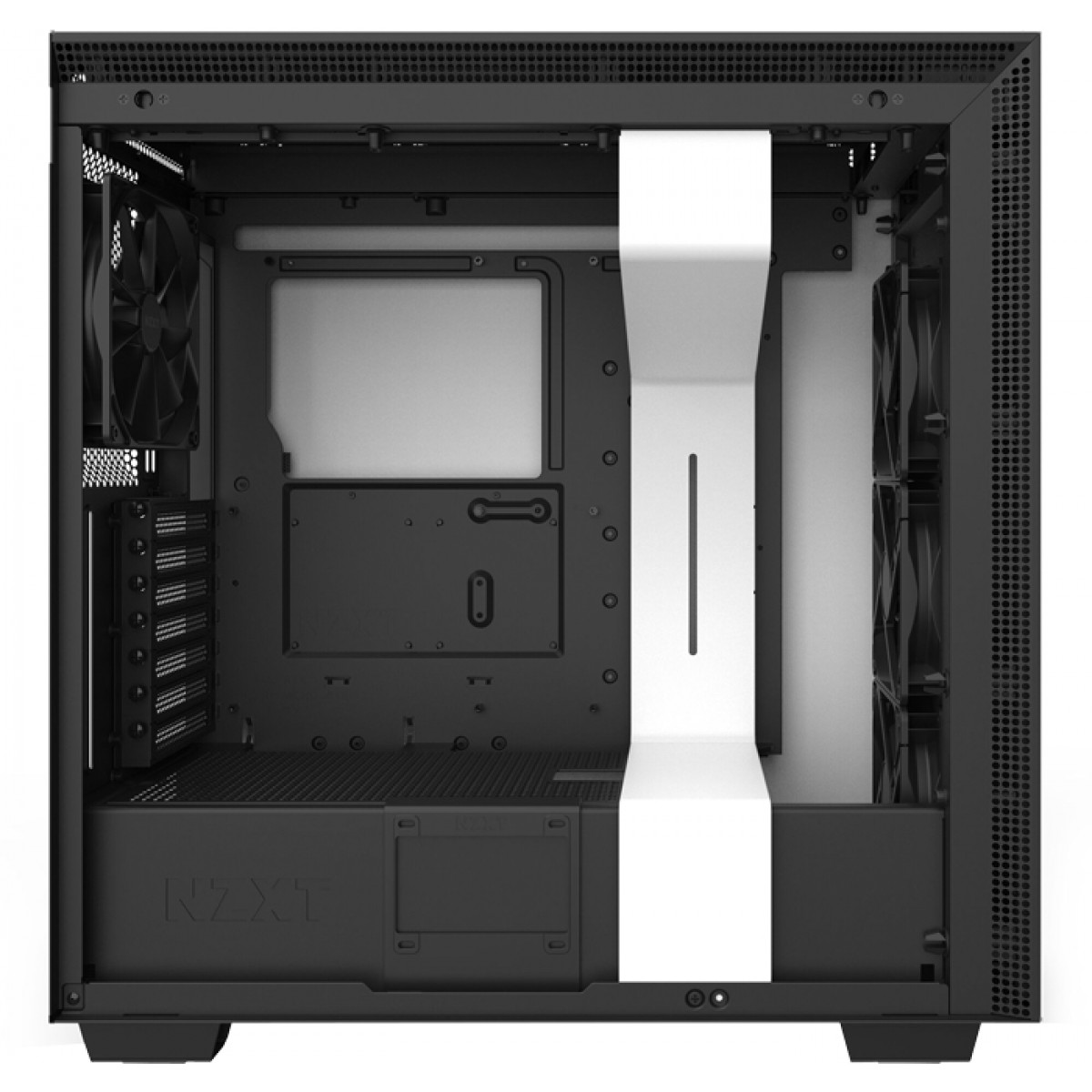 Gabinete Gamer NZXT H710, Mid Tower, Vidro Temperado, White, CA-H710B-W1, Sem Fonte, Com 4 Fans