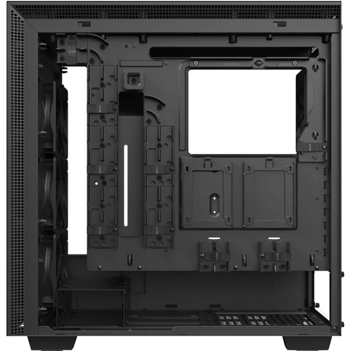 Gabinete Gamer NZXT, H710i, Mid Tower, Vidro Temperado, Black, Sem Fonte, Com 4 Fans