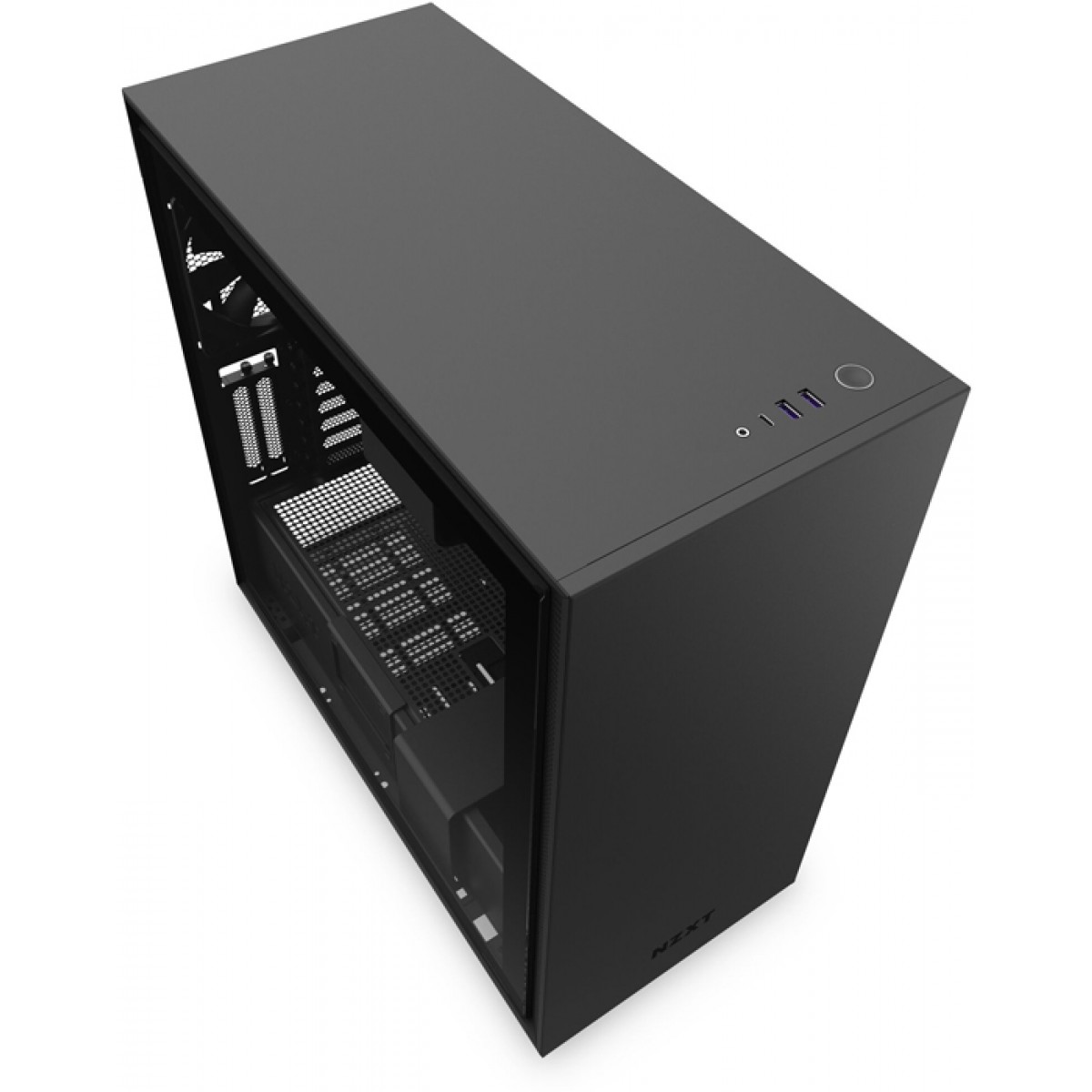 Gabinete Gamer NZXT, H710i, Mid Tower, Vidro Temperado, Black, Sem Fonte, Com 4 Fans