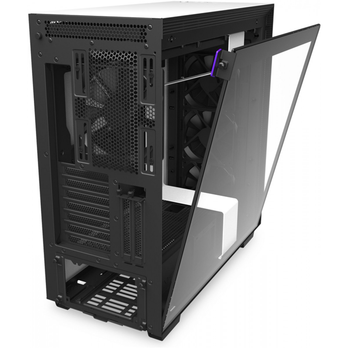 Gabinete Gamer NZXT H710i, Mid Tower, Com 4 Fans, Vidro Temperado, White, Sem Fonte, CA-H710I-W1