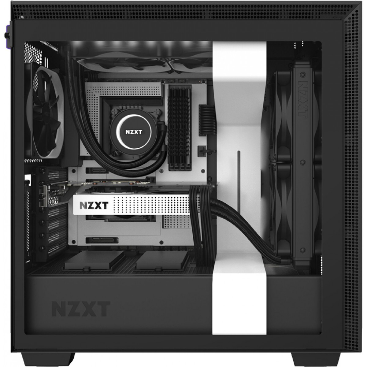 Gabinete Gamer NZXT H710i, Mid Tower, Com 4 Fans, Vidro Temperado, White, Sem Fonte, CA-H710I-W1