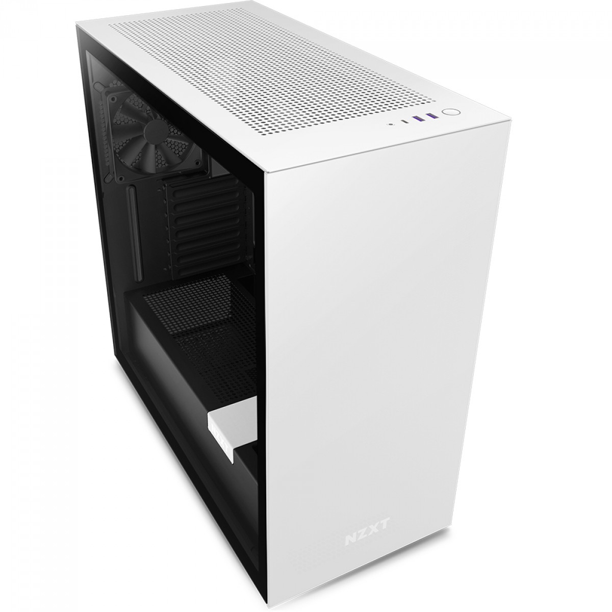 Gabinete Gamer NZXT H7 Mid Tower, Vidro Temperado, White/Black, ATX, Sem Fonte, 2 Fans, CM-H71BG-01