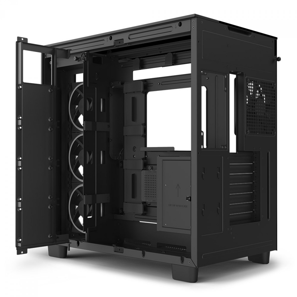 Gabinete Gamer NZXT H9 Elite, Mid Tower, Vidro Temperado, Black, ATX, Sem Fonte, Com 4 Fans, CM-H91EB-01