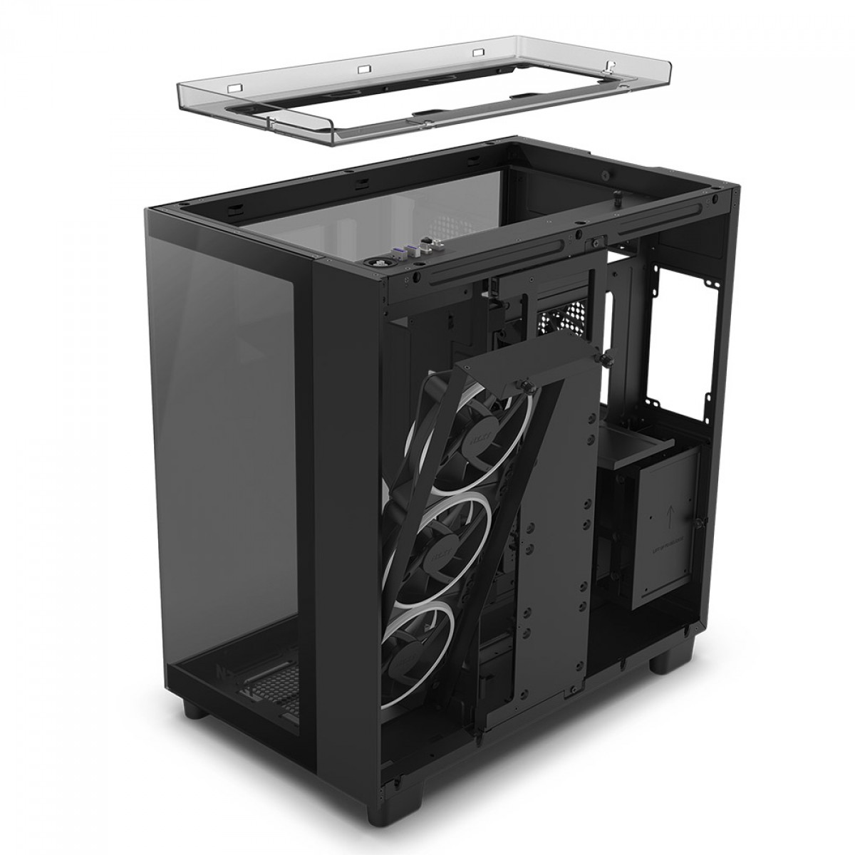 Gabinete Gamer NZXT H9 Elite, Mid Tower, Vidro Temperado, Black, ATX, Sem Fonte, Com 4 Fans, CM-H91EB-01
