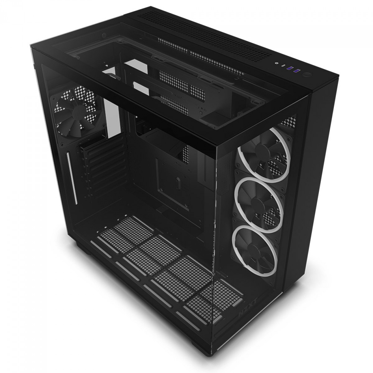 Gabinete Gamer NZXT H9 Elite, Mid Tower, Vidro Temperado, Black, ATX, Sem Fonte, Com 4 Fans, CM-H91EB-01