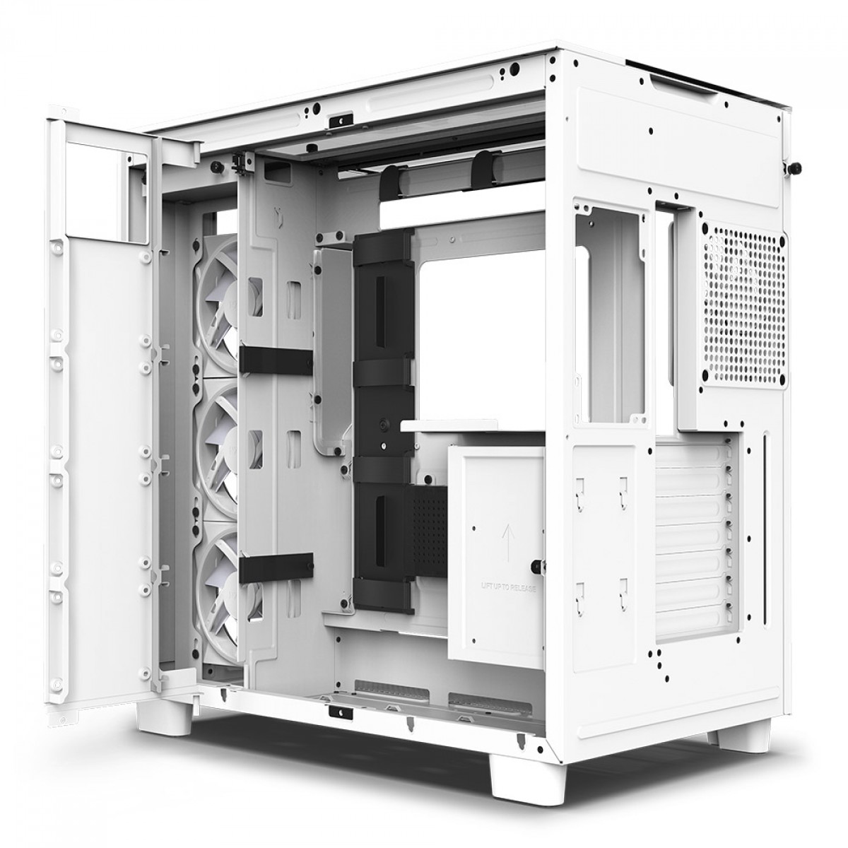 Gabinete Gamer NZXT H9 Elite, Mid Tower, Vidro Temperado, White, ATX, Sem Fonte, Com 4 Fans, CM-H91EW-01