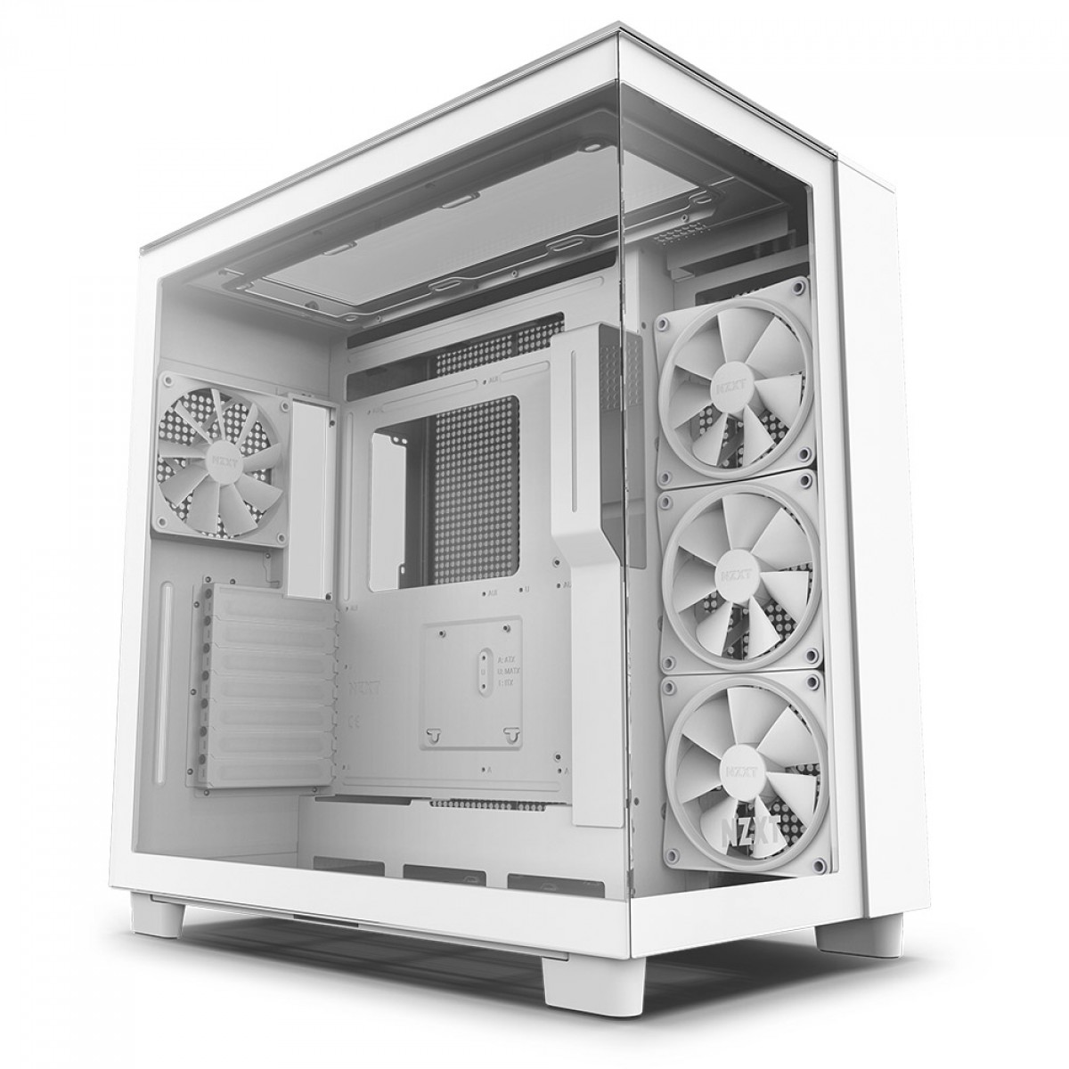 Gabinete Gamer NZXT H9 Elite, Mid Tower, Vidro Temperado, White, ATX, Sem Fonte, Com 4 Fans, CM-H91EW-01