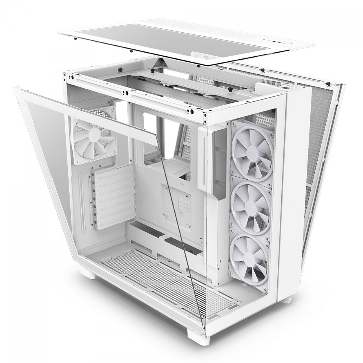 Gabinete Gamer NZXT H9 Elite, Mid Tower, Vidro Temperado, White, ATX, Sem Fonte, Com 4 Fans, CM-H91EW-01