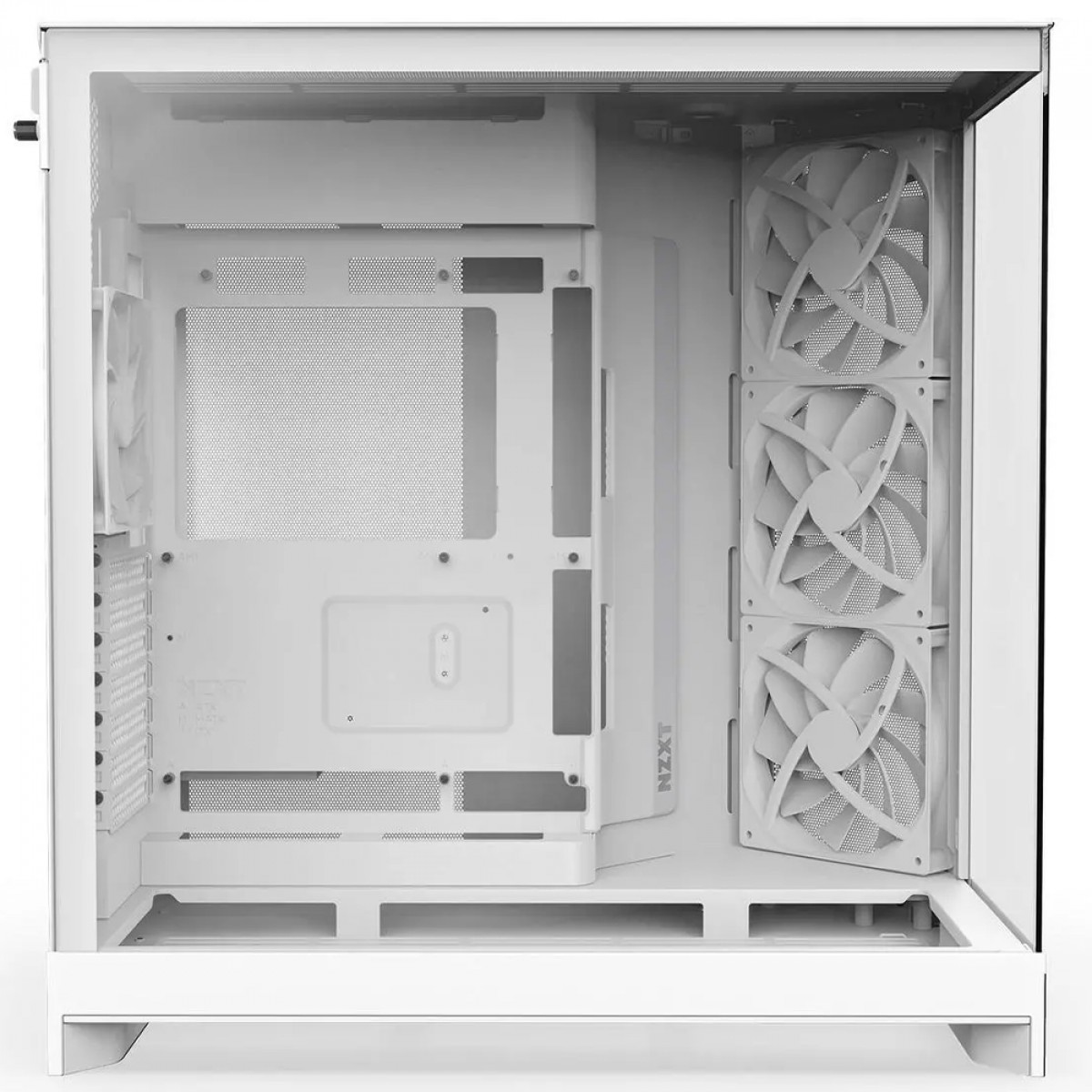 Gabinete Gamer NZXT H9 Flow, Mid Tower, Vidro Temperado, ATX, Sem Fonte, Com 4 Fans, Branco, CM-H92FW-01