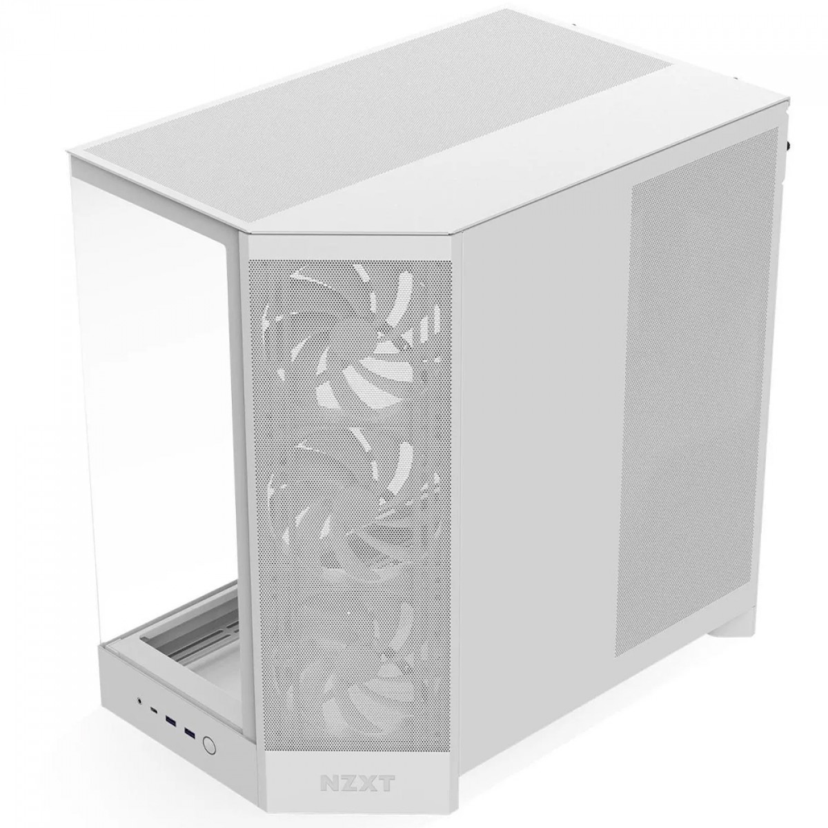 Gabinete Gamer NZXT H9 Flow, Mid Tower, Vidro Temperado, ATX, Sem Fonte, Com 4 Fans, Branco, CM-H92FW-01