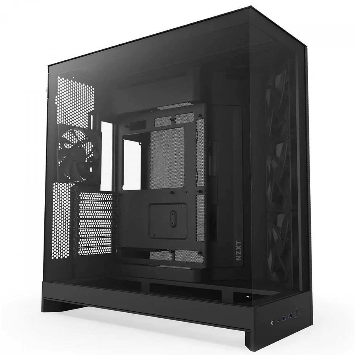 Gabinete Gamer NZXT H9 Flow, Mid Tower, Vidro Temperado, ATX, Sem Fonte, Com 4 Fans, Preto, CM-H92FB-01