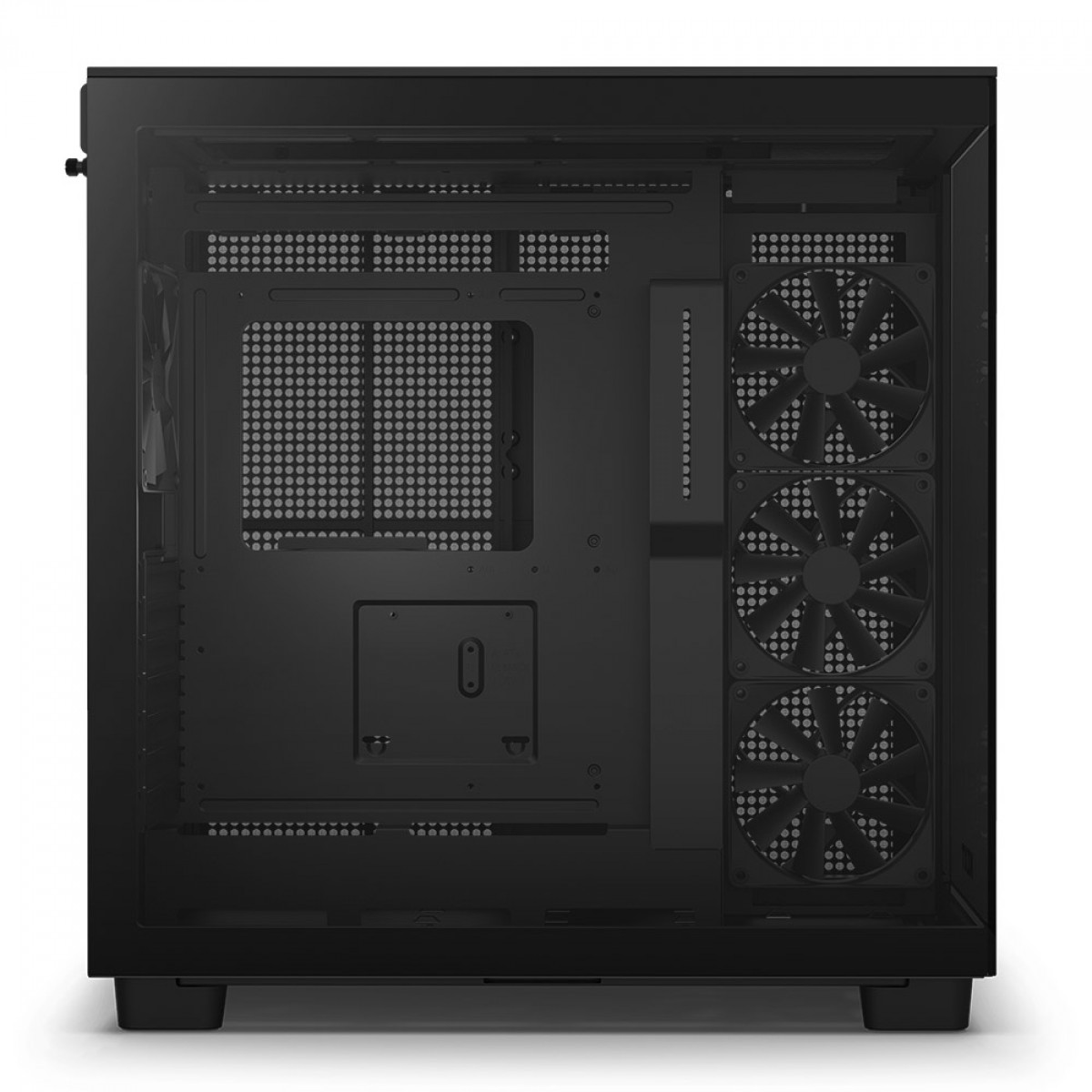 Gabinete Gamer NZXT H9 Flow, Mid Tower, Vidro Temperado, Black, ATX, Sem Fonte, Com 4 Fans, CM-H91FB-01