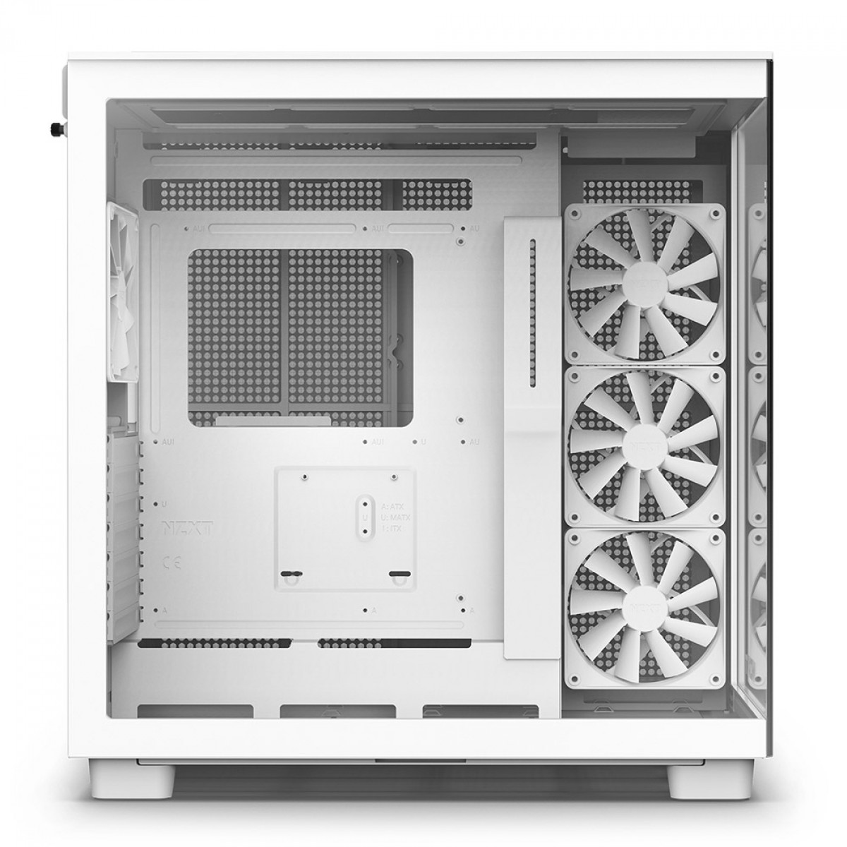 Gabinete Gamer NZXT H9 Flow, Mid Tower, Vidro Temperado, White, ATX, Sem Fonte, Com 4 Fans, CM-H91FW-01