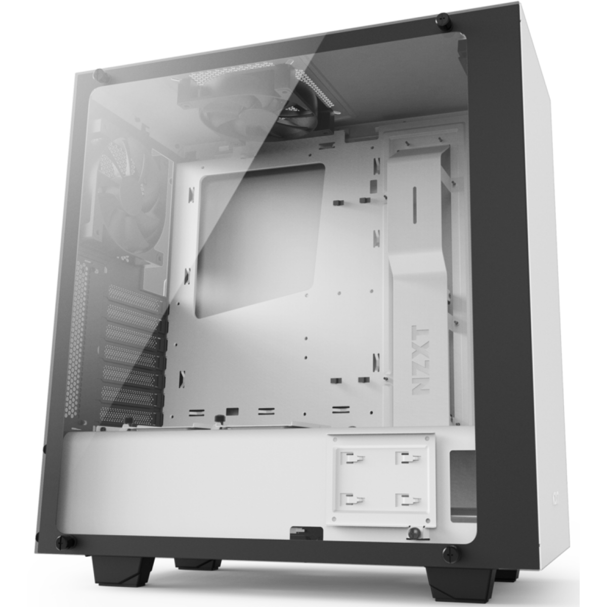 Gabinete Gamer NZXT S340 Elite, Mid Tower, Com 2 Fans, Vidro Temperado, White, Sem Fonte, CA-S340W-W2